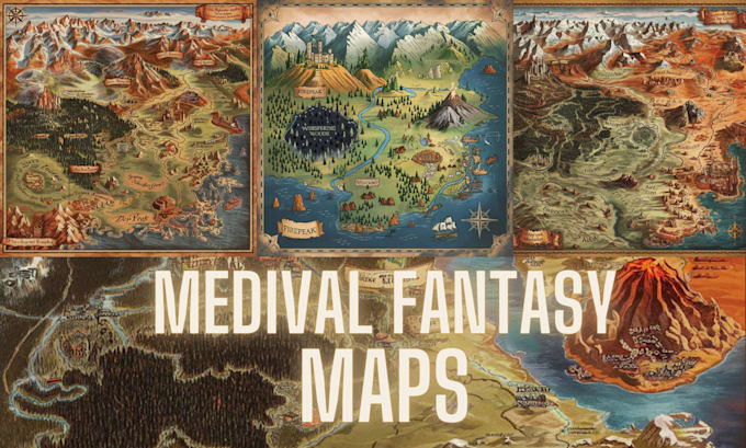 Gig Preview - Create stunning medieval fantasy maps for your worldbuilding or rpg