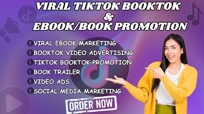 Gig Preview - Viral tiktok booktok promotion books trailer book rank, kdp ads ebook marketing