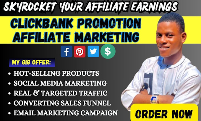 Gig Preview - Boost affiliate link affiliate marketing website clickbank amazon sales funnel