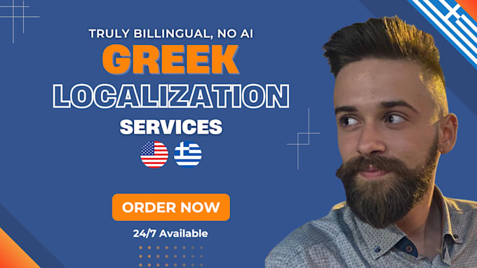 Gig Preview - Localize and translate your website, app, game into greek