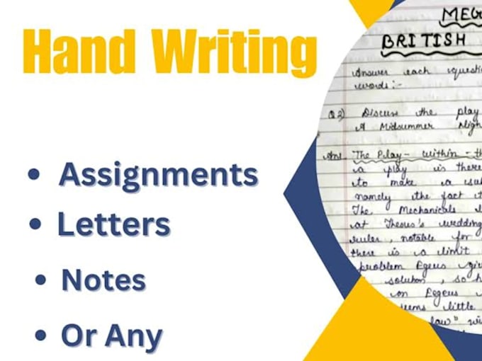 Gig Preview - Write handwritten assignments, essays, poetry and notes