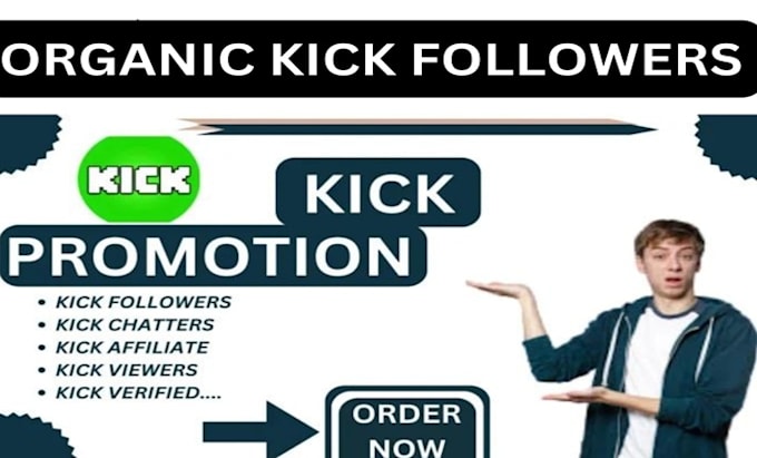 Bestseller - do organic kick promotion to get real viewers, followers and chatters