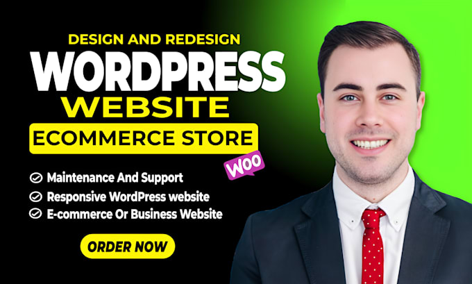 Gig Preview - Build professional business wordpress website design and ecommerce store