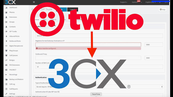 Gig Preview - Configure twilio IVR voip, soft phones, voip numbers, sip trunk, 3cx