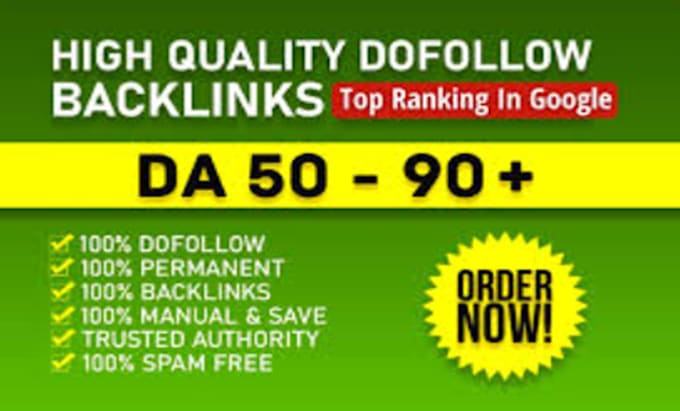 Gig Preview - Do high domain authority SEO backlinks manual link building