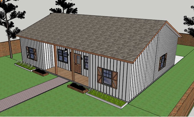 Gig Preview - Design a architecture 3d model in sketchup fastly