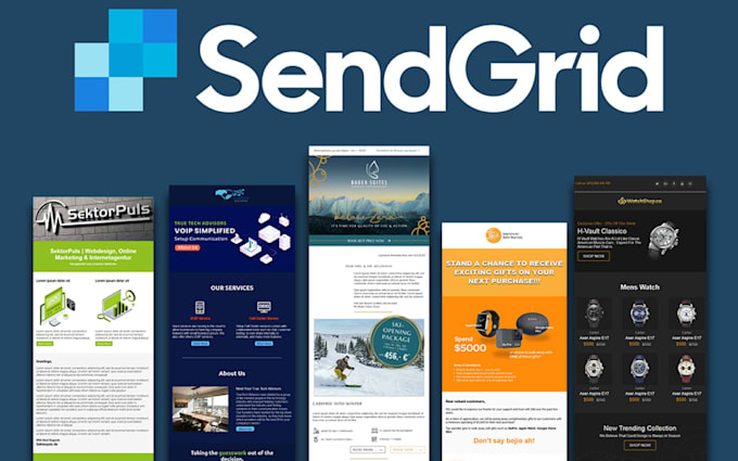 Gig Preview - Design and set up your email on sendgrid and sendinblue