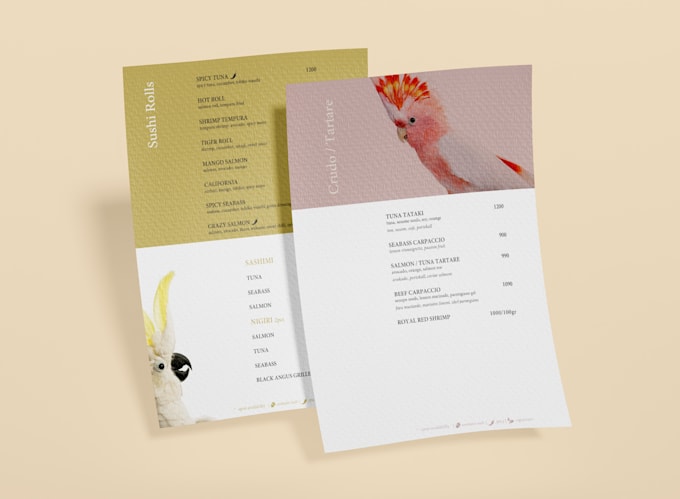 Gig Preview - Create the most amazing restaurant menu for you