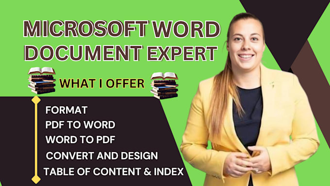 Gig Preview - Format and design your microsoft word document