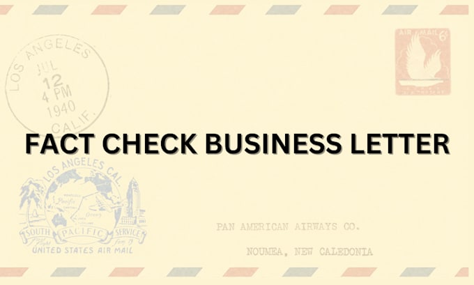 Gig Preview - Fact check your business letter