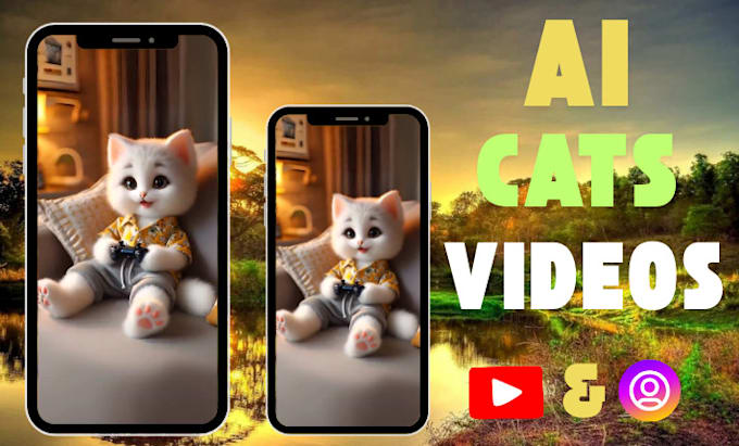 Gig Preview - Captivate a stunning ai cats videos for instagram reels