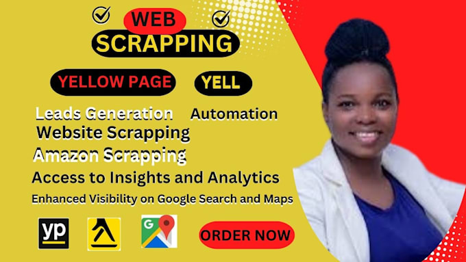 Gig Preview - Do professional yellow pages data scraping and company data extraction service