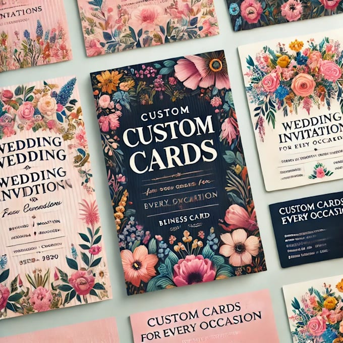 Gig Preview - Create stunning business cards wedding invitations and event cards