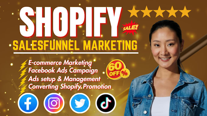 Gig Preview - Boost shopify sales, ecommerce shopify marketing sales funnel klaviyo email flow