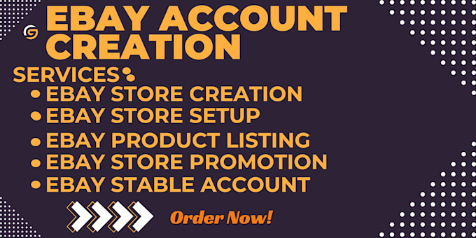 Gig Preview - Do ebay account creation ebay product listing ebay store setup bank account