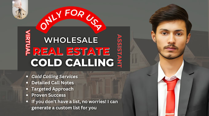 Gig Preview - Be your wholesale real estate cold calling virtual assistant