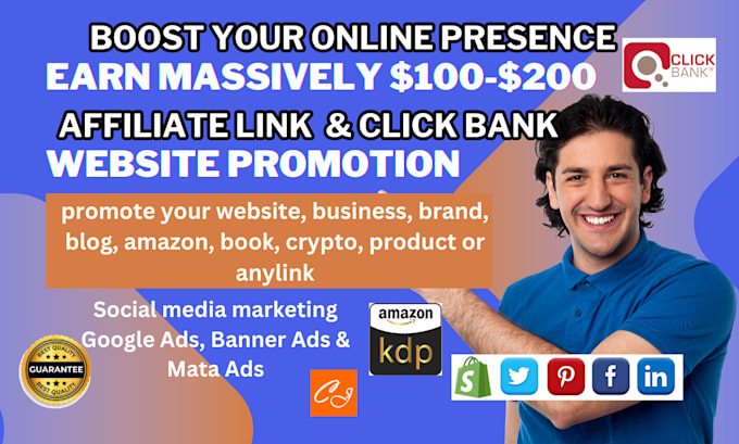 Gig Preview - Promote your business, website, brand, blog, amazon, book, product, anylink