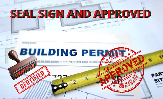 Gig Preview - Do texas, USA, california, florida pe stamp, city permit structural floor plan