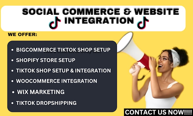 Gig Preview - Setup bigcommerce shopify  tiktok shop integration woocommerce wix marketing