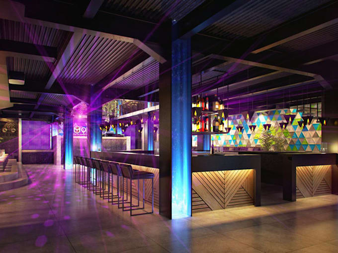 Gig Preview - Create 3d interior design for nightclub, bar, lounge, party, restaurants, cafe