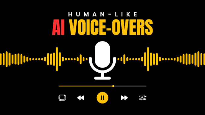 Gig Preview - Create realistic voice overs with human like quality using ai tools