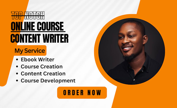 Gig Preview - Write masterclass online course content, ebook, training manual PPT book editing