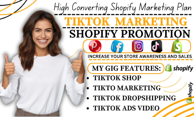 Gig Preview - Boost tiktok shop sales, tiktok dropshipping, tiktok marketing, tiktok ads