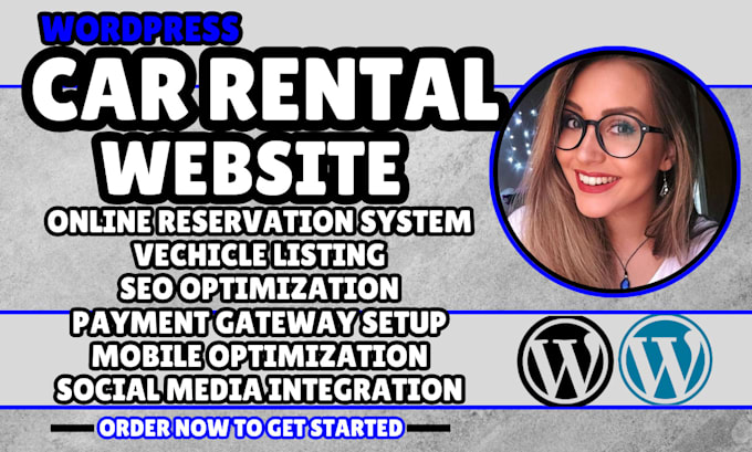 Gig Preview - Car listing website car rental website wordpress car rental website and redesign