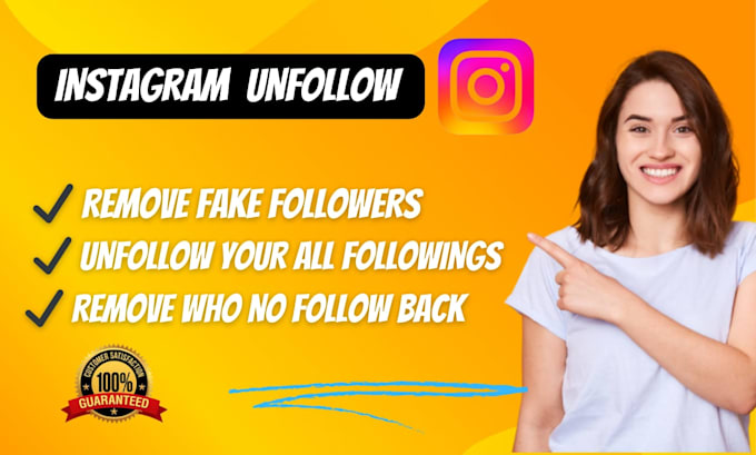 Bestseller - manually follow or unfollow followings and delete posts on your social media