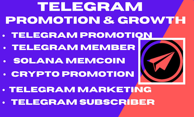 Gig Preview - Crypto telegram promotion solana memecoin promotion telegram channel group