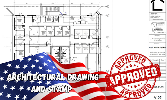 Gig Preview - Draw stamp architectural drawing engineering drawing city permits mep floor plan