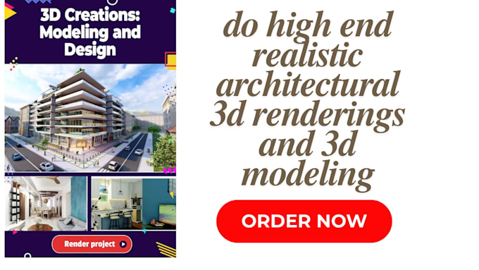 Gig Preview - High end realistic architectural 3d renderings and 3d modeling