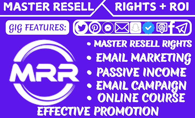 Gig Preview - Setup master resell rights with email marketing to maximize passive income