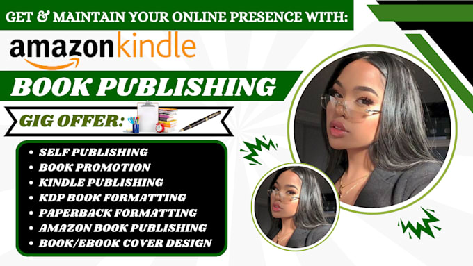 Gig Preview - Do amazon KDP book publishing, book formatting for amazon, kdp book promotion