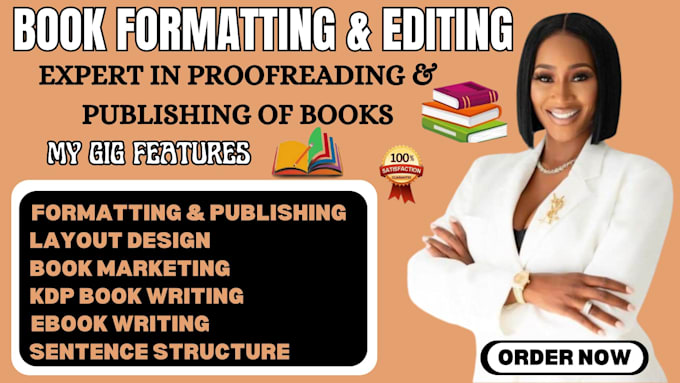 Gig Preview - Format and publish your book on amazon kindle kdp  and do ebook design, editing