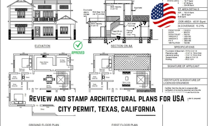 Gig Preview - Do civil engineering, illinios, idaho, ohio, maine pe stamp for city permit