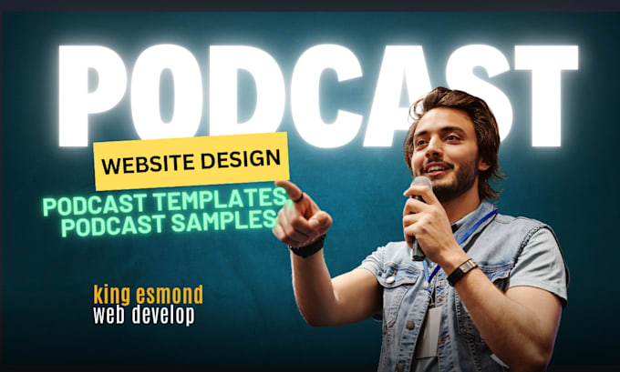 Gig Preview - Podcast website design, podcast website template, podcast website builder