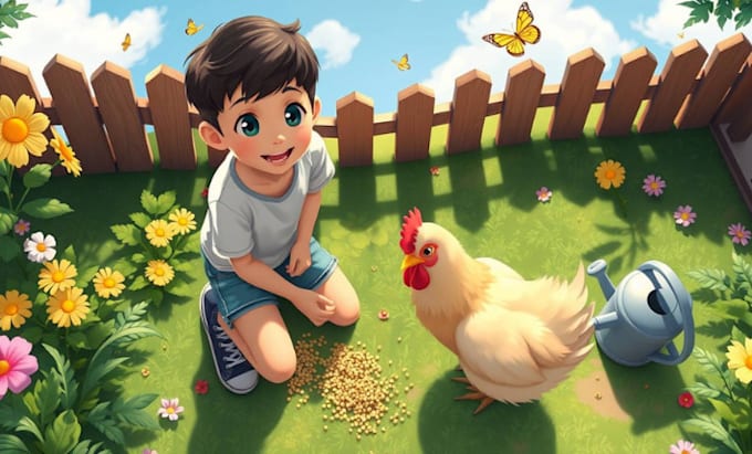 Gig Preview - Illustrate comic children book illustrations 3d kids storybook illustration