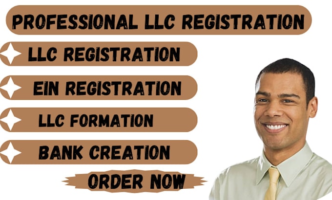 Gig Preview - Do USA llc registration, ein number, bank creation, for USA and non USA resident