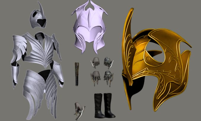 Gig Preview - Sculpt quality 3d masks 3d helmet full cosplay suit, wearable mask helmet armor