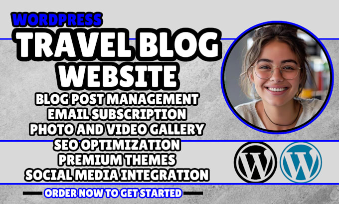 Gig Preview - Travel blog website travel post management travel blog website redesign