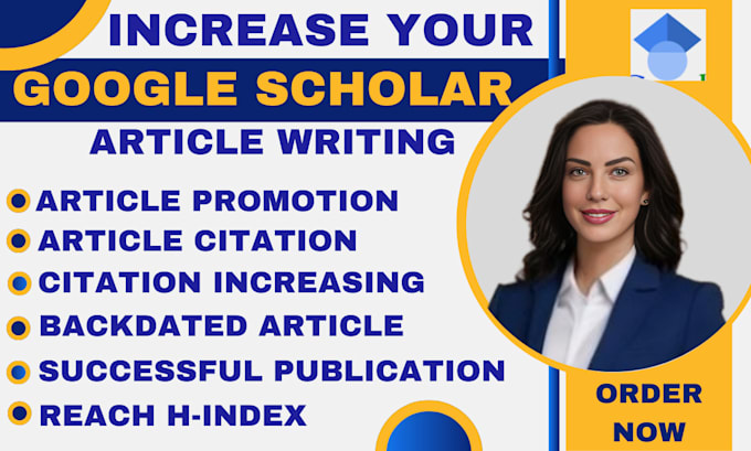 Gig Preview - Publish your research articles in a peer reviewed google scholar indexed journal