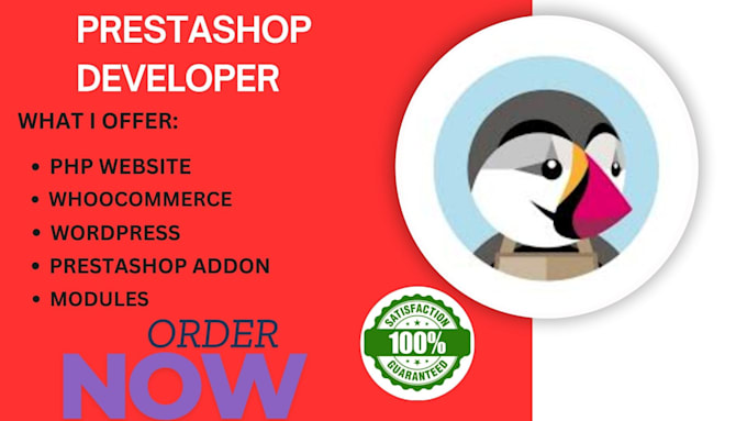 Gig Preview - Create prestashop addon, modules, woocommerce, PHP website, wordpress, shopify