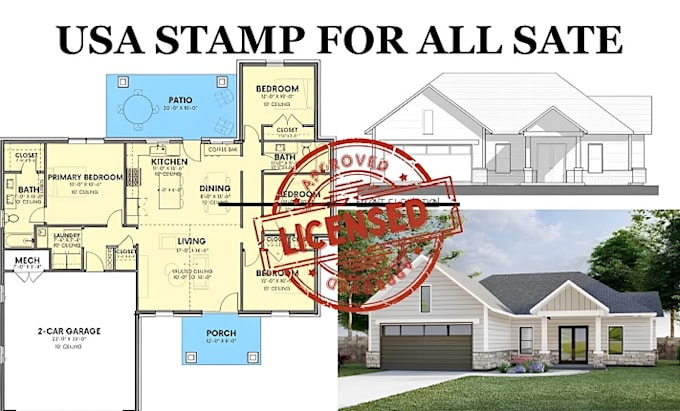 Gig Preview - Do licensed architect oklahoma, missouri, new mexico pe stamp for city permit