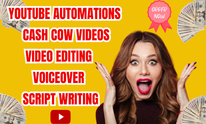 Gig Preview - Create a cash cow youtube channel, cash cow video, cash cow automated