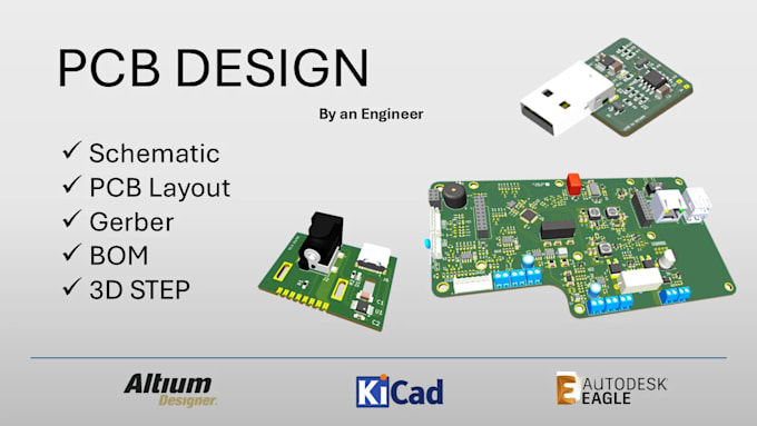 Gig Preview - Circuit design pcb design schematic pcb layout pcb board gerber for manufacture