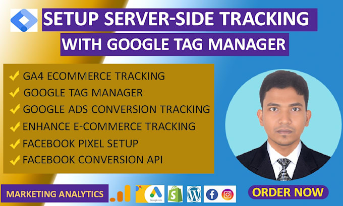 Gig Preview - Fix or set google analytics 4 ga4 remarketing and set facebook pixel and capi