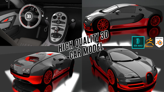 Gig Preview - 3d car modeling, 3d vehicle model, car rendering, blender 3d model for printing