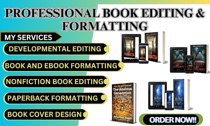 Gig Preview - Do book editing and formatting nonfiction novel and developmental editor