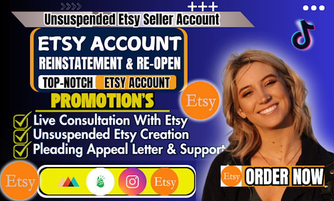 Gig Preview - Do etsy reinstatement appeal letter for etsy suspension etsy reopen